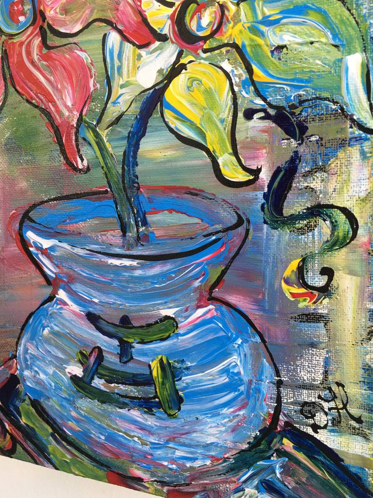 Original Abstract Expressionism Still Life Painting by David Harper