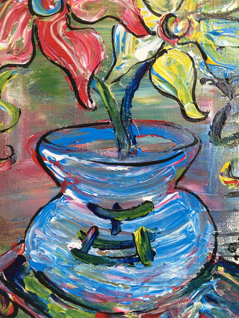 Original Abstract Expressionism Still Life Painting by David Harper