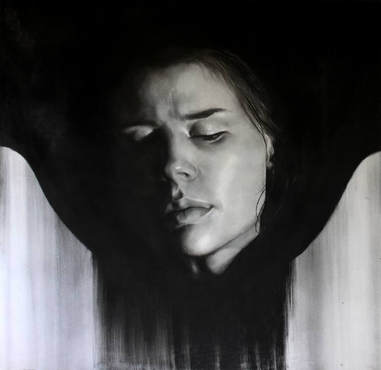 Through a glass, darkly1 Drawing by Biba Kayewich Saatchi Art