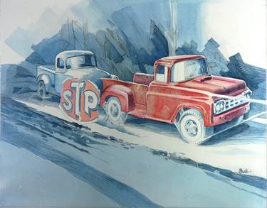 Print of Car Paintings by Will Coats