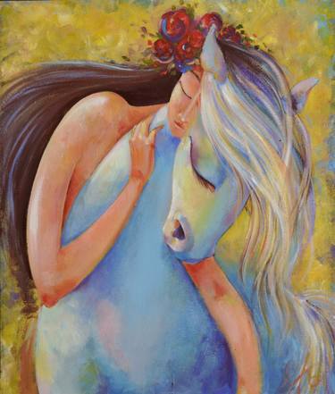 Print of Figurative Horse Paintings by Panna Wodna