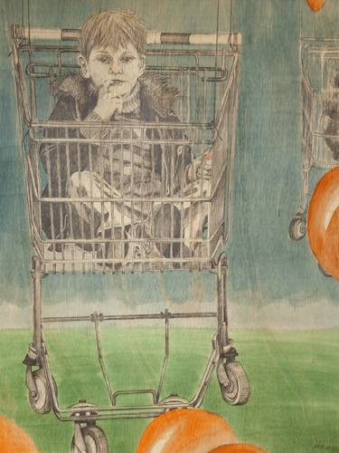 Original Surrealism Children Drawings by Anne Risum