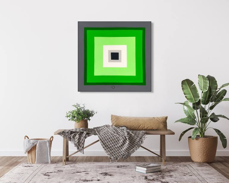 Original Abstract Geometric Painting by Julie Ahmad