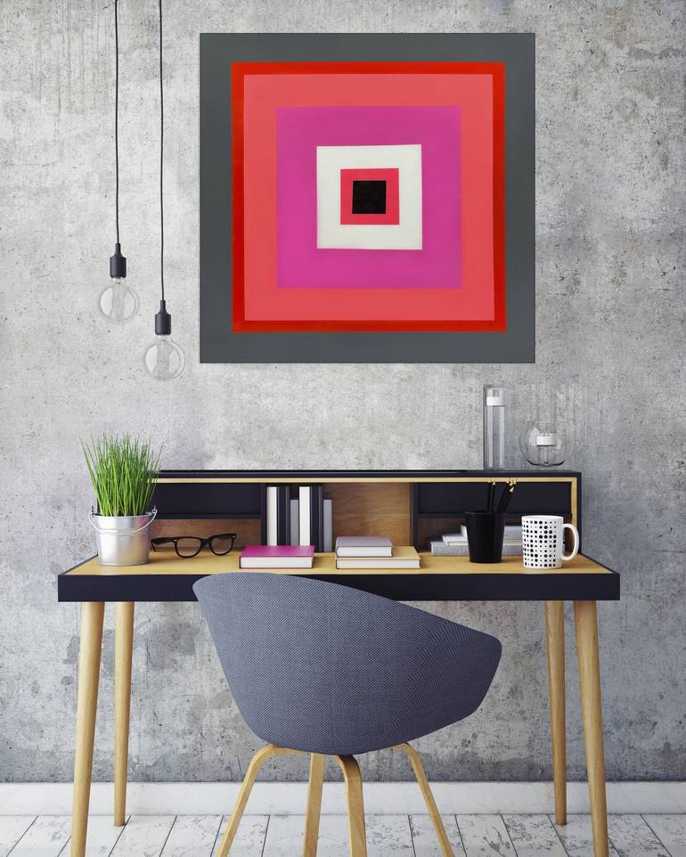 Original Abstract Geometric Painting by Julie Ahmad