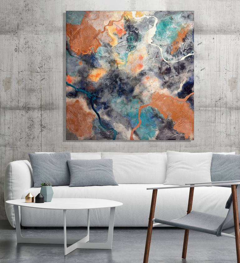 Original Abstract Expressionism Abstract Painting by Julie Ahmad