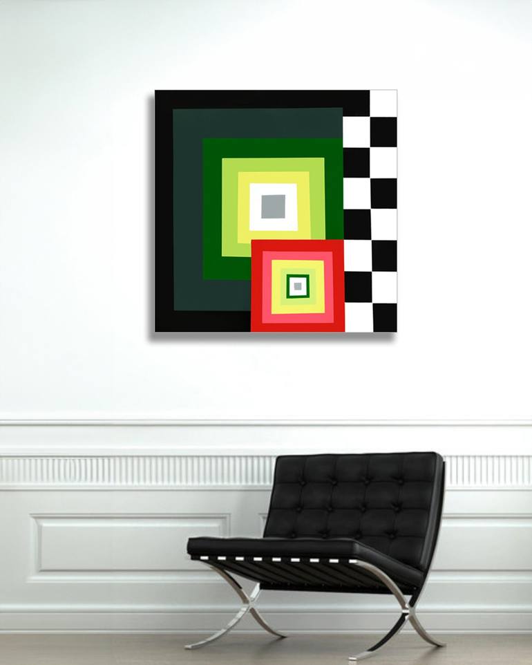 Original Contemporary Geometric Painting by Julie Ahmad