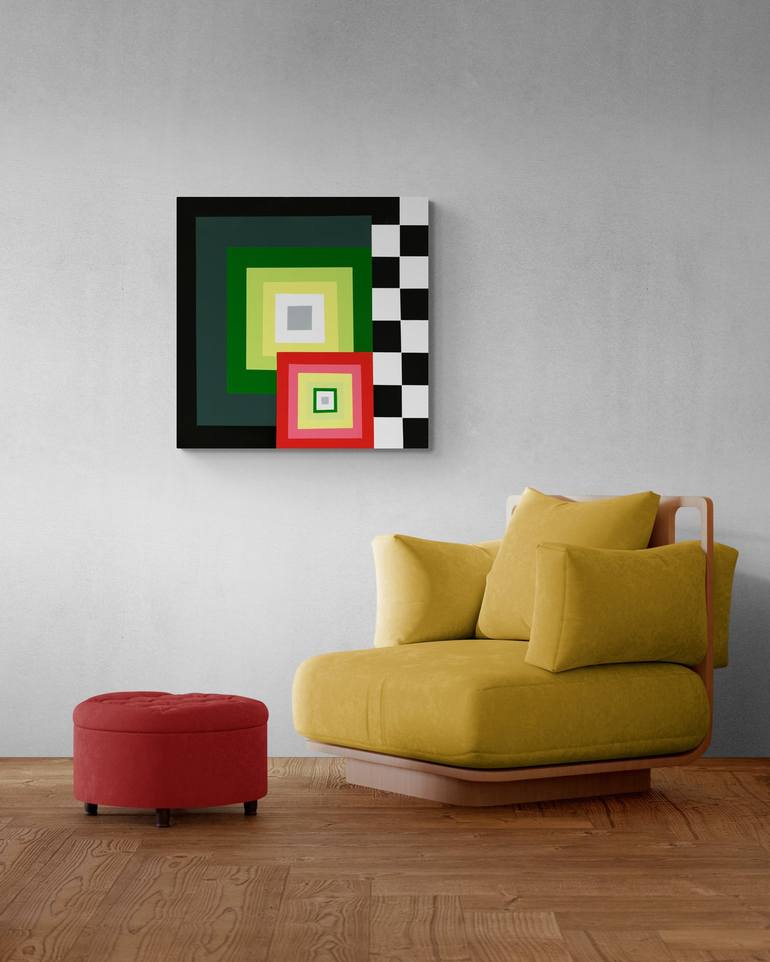 Original Contemporary Geometric Painting by Julie Ahmad