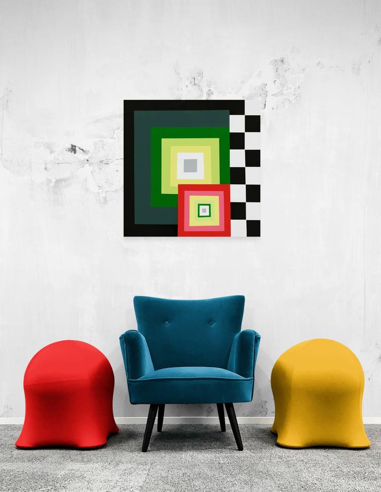 Original Contemporary Geometric Painting by Julie Ahmad