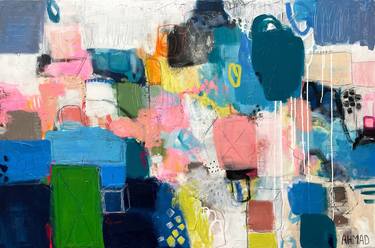 Original Abstract Expressionism Abstract Paintings by Julie Ahmad