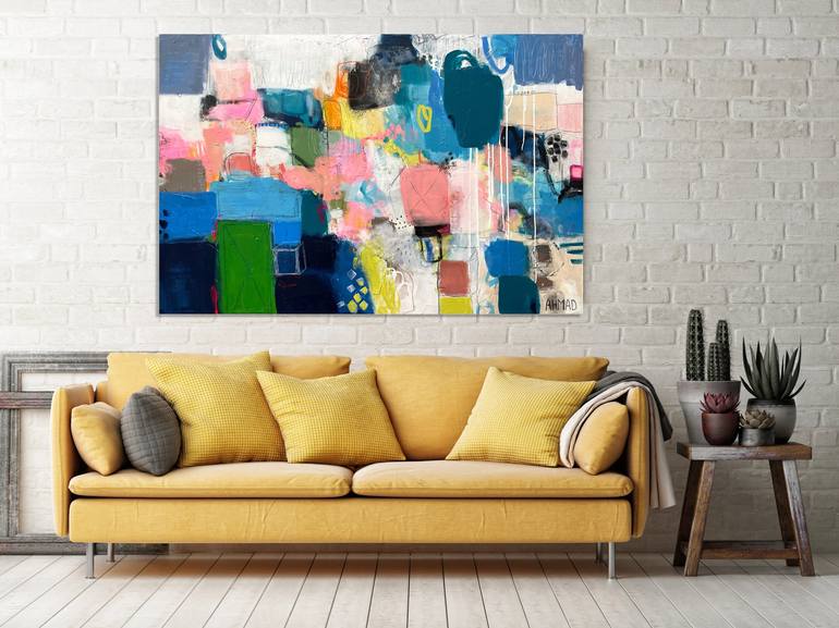 Original Abstract Expressionism Abstract Painting by Julie Ahmad