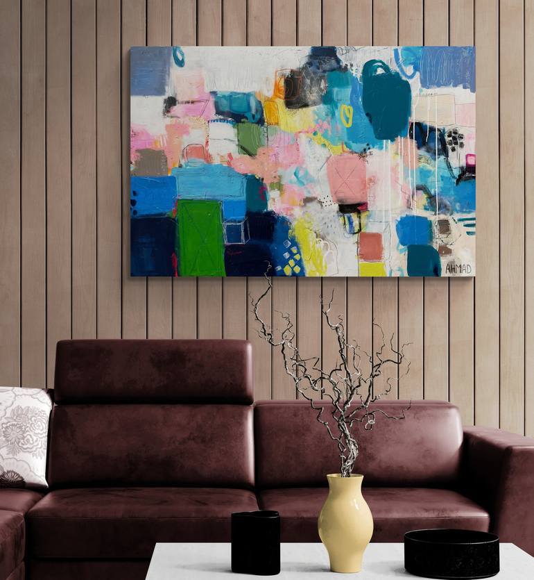 Original Abstract Expressionism Abstract Painting by Julie Ahmad