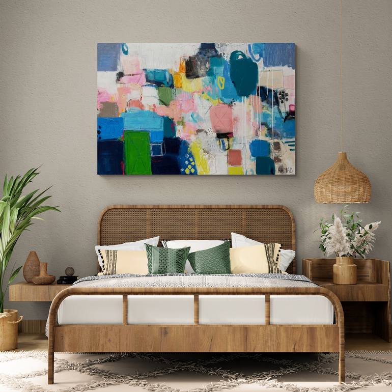 Original Abstract Expressionism Abstract Painting by Julie Ahmad