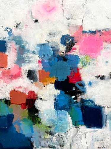 Original Abstract Expressionism Abstract Paintings by Julie Ahmad