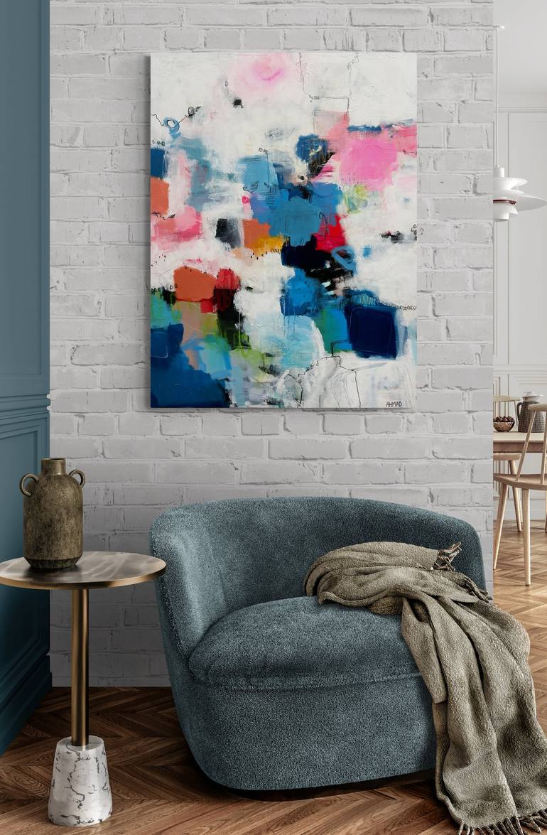 Original Abstract Expressionism Abstract Painting by Julie Ahmad