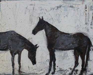 Print of Abstract Horse Paintings by Michelle Statella