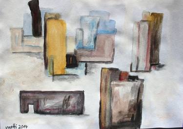 Original Abstract Architecture Paintings by Matthias Herrmann