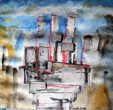 Original Abstract Architecture Paintings by Matthias Herrmann