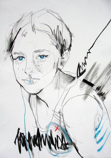 Print of Figurative Portrait Drawings by Lina Migic