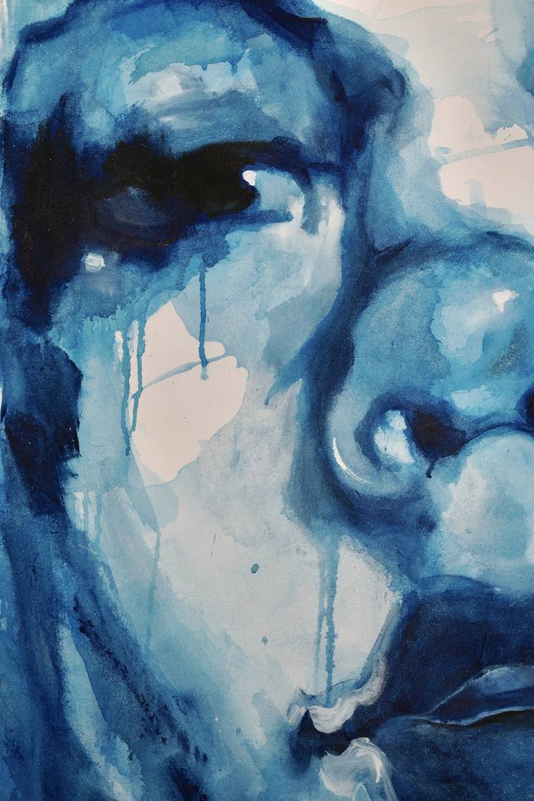 Original Portraiture Love Drawing by Demet Orbay