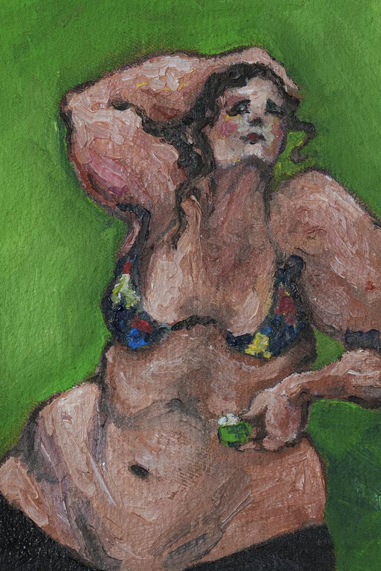Original Abstract Expressionism Body Painting by Demet Orbay