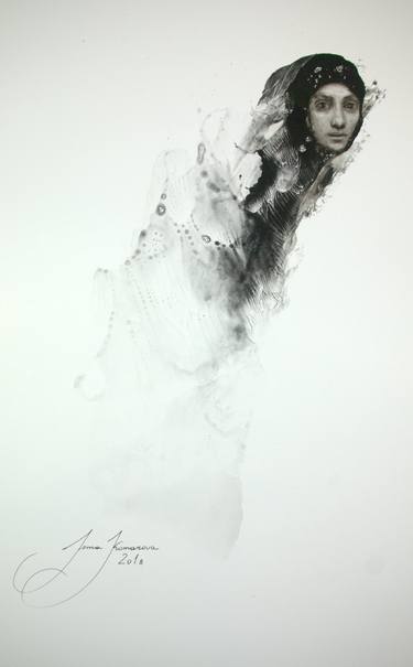 Original Abstract Portrait Installation by Inna Komarova