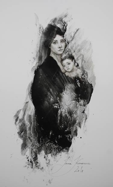 Original Illustration Women Drawings by Inna Komarova