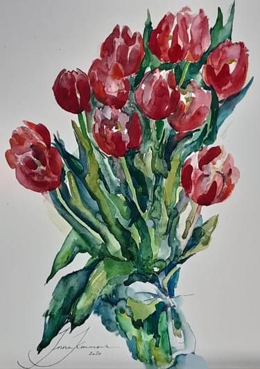 Original Floral Painting by Inna Komarova
