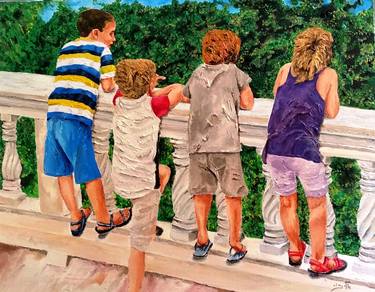 Print of Figurative Children Paintings by Eli Gross