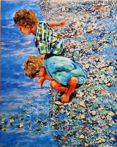 Print of Impressionism Children Paintings by Eli Gross