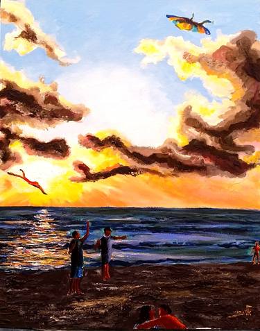 Print of Beach Paintings by Eli Gross