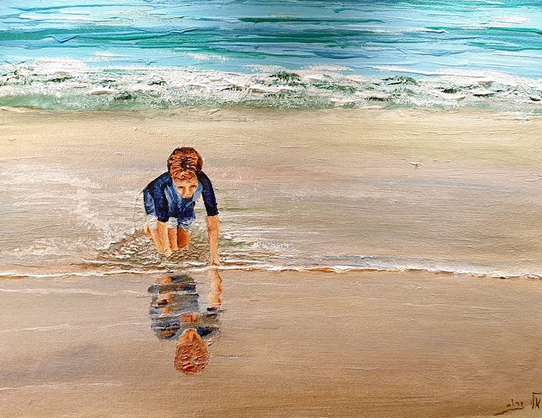 Print of Fine Art Seascape Painting by Eli Gross