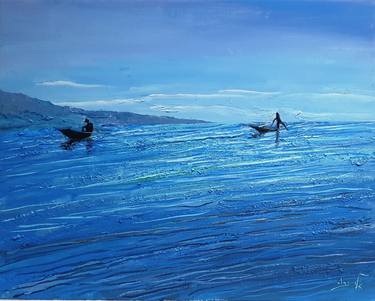Print of Fine Art Seascape Paintings by Eli Gross
