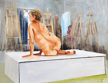 Print of Fine Art Nude Paintings by Eli Gross