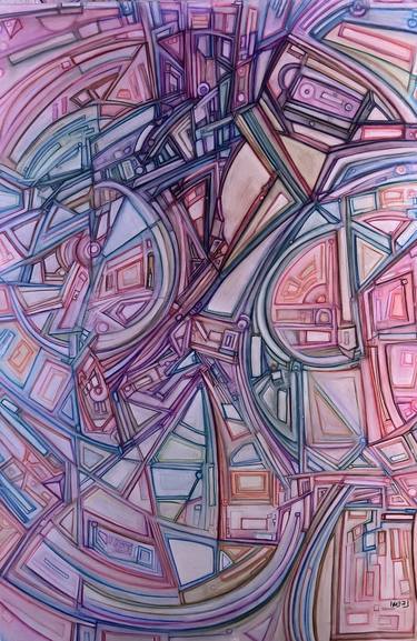 Original Cubism Abstract Drawings by Leilani Leilani