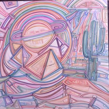 Original Cubism Abstract Drawings by Leilani Leilani