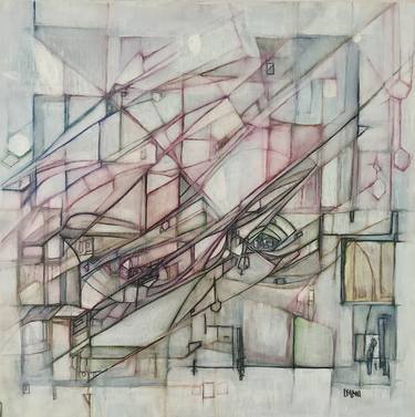 Original Cubism Abstract Drawing by Leilani Leilani