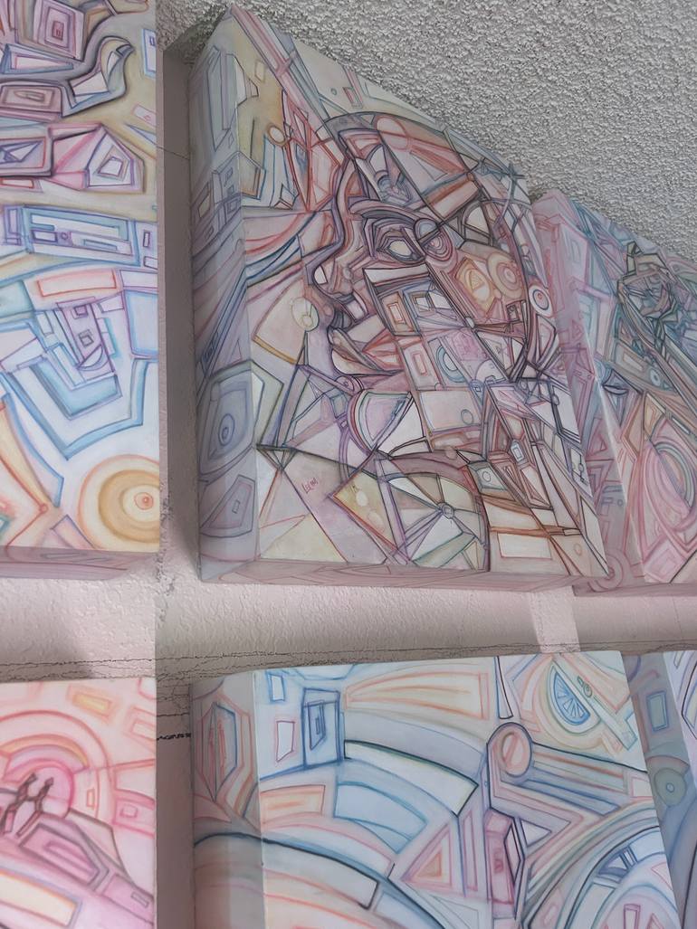 Original Cubism Abstract Drawing by Leilani Leilani