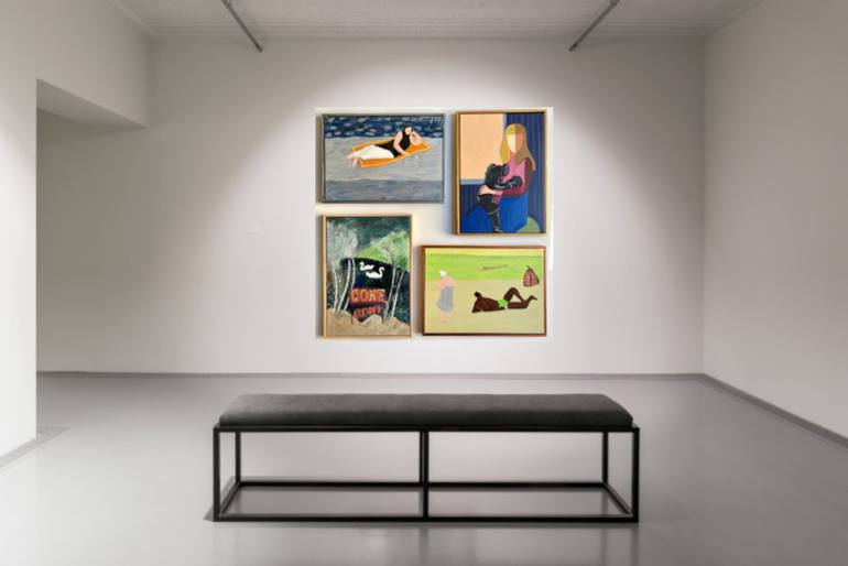Original Contemporary Beach Painting by Dominique Steffens