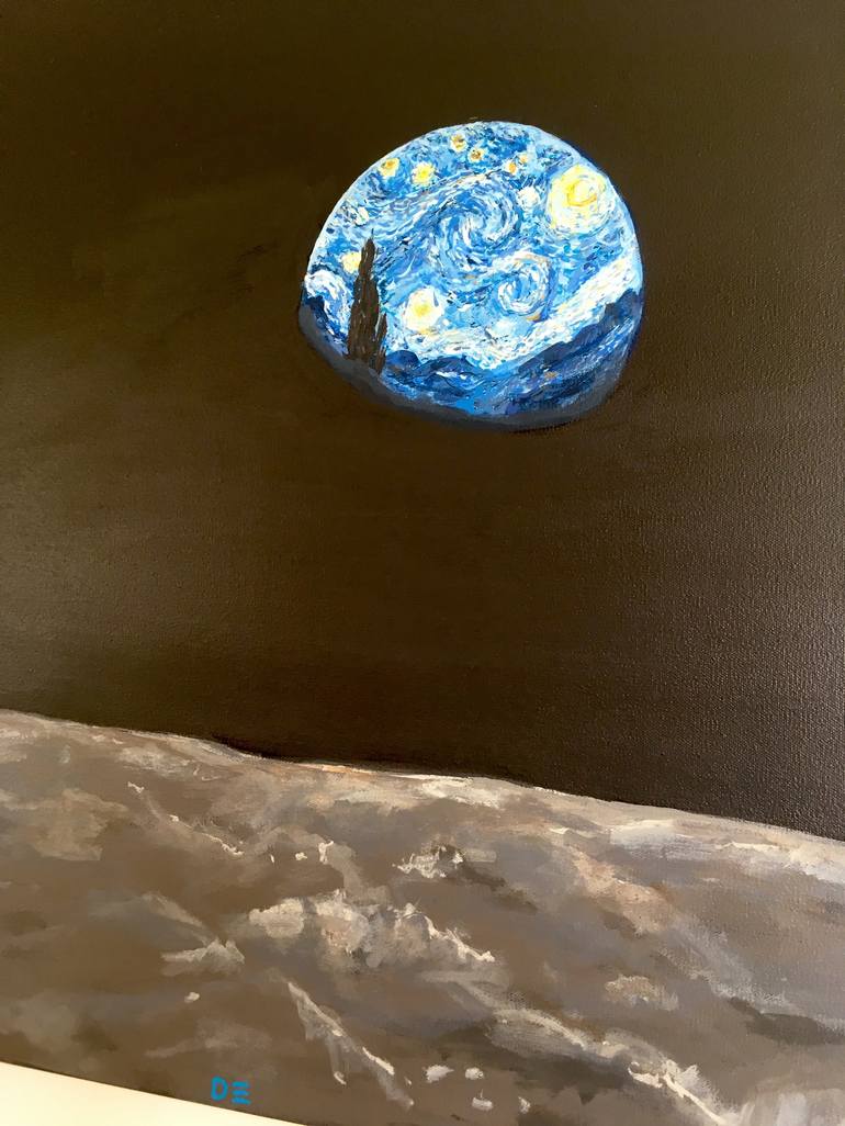Original Outer Space Painting by Dominique Steffens