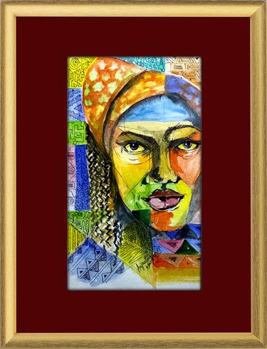 Original Abstract Expressionism Women Paintings by Augustine Kawoh