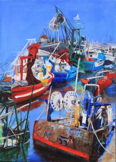 Print of Figurative Boat Paintings by Catherine Robin