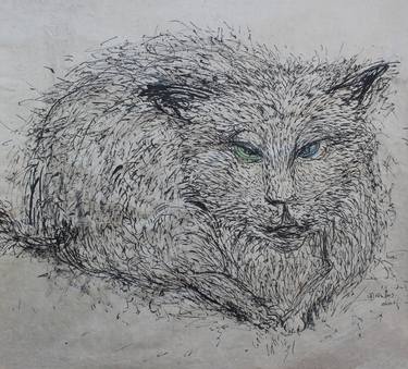 Original Expressionism Animal Drawings by Li Zhou