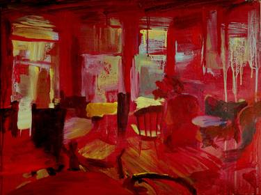 Original Expressionism Interiors Paintings by KATE PELLEGRINI