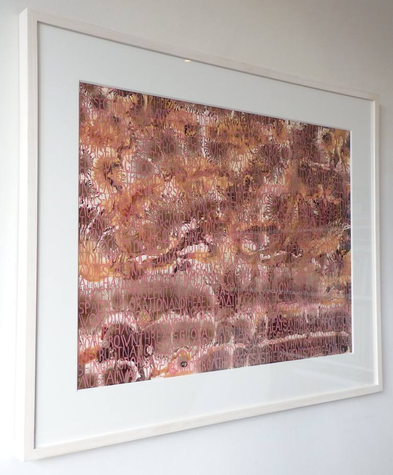 Original Asemic Abstract Painting by KATE PELLEGRINI