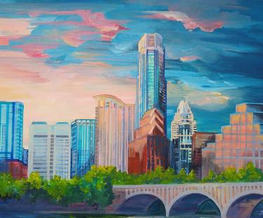 Original Cities Painting by Carol Joy Shannon