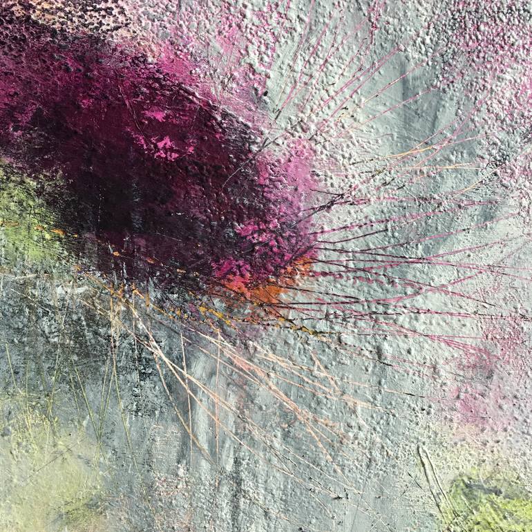 Original Abstract Floral Painting by Agnieszka Ceccarelli