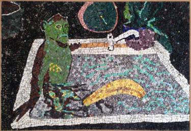 Mosaic,monkey and banana thumb