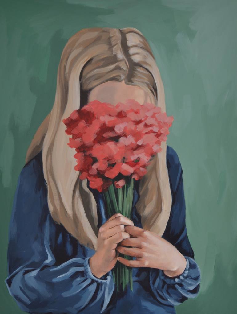 Smell The Flowers Painting by Julia Blackshaw | Saatchi Art