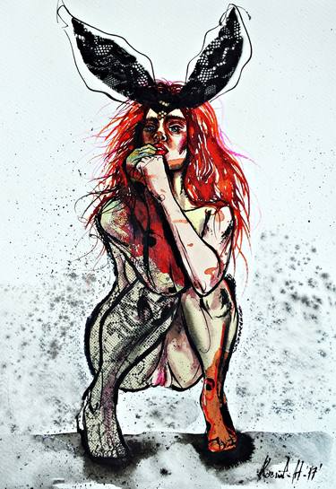 Print of Nude Drawings by Nevena Kostic
