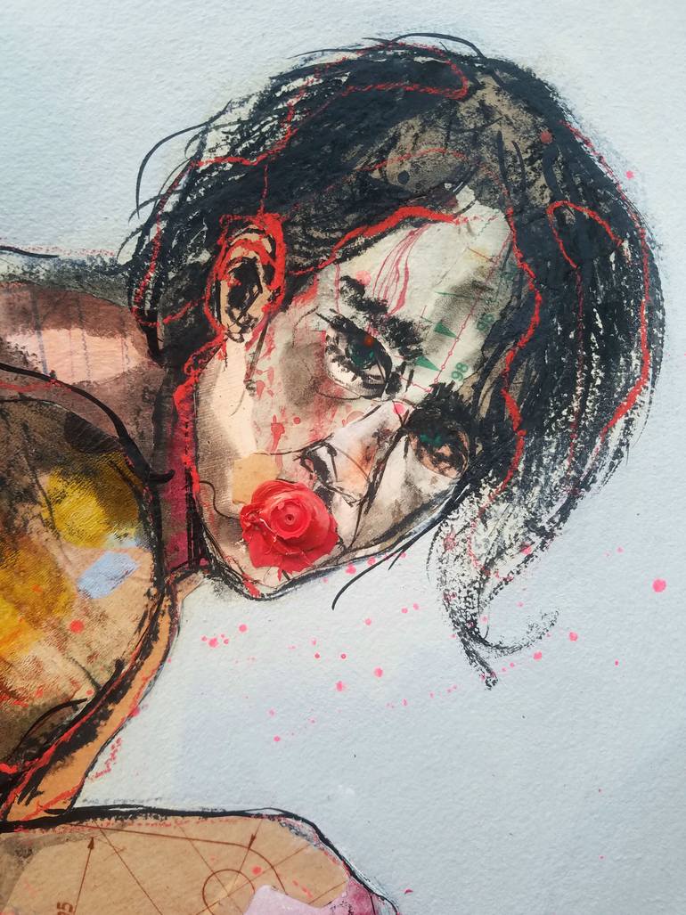 Original Expressionism Nude Drawing by Nevena Kostic